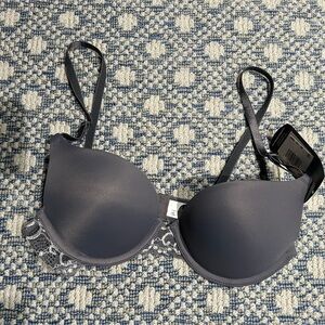 Maidenform Charcoal Bra with Lace Detail 34B